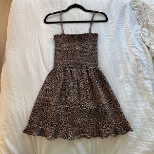 Reformation cheetah print mini dress